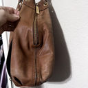 Michael Kors MK  Moxley Tan Lamb Leather Purse Hobo Shoulder Bag Brown Soft Photo 3