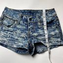 Delia's  Denim Shorts with Palm Prints Sz 00 Photo 4