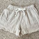 ELCE Swim Gauzy Paperbag Shorts Size Small Tan Photo 0