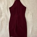 Necessary Clothing Maroon Halter Neck Body Con Mini Dress Photo 6