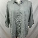 Coldwater Creek  pindot tencel dolman button down shirt size 14p Photo 0