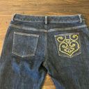 St. John  DARK RINSE EMBELLISHED BOOTCUT JEANS SIZE 8 Photo 7