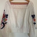 Anthropologie  White Embroidered Top Photo 0