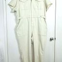 Good American  NWOT Fit for Success Stretch Denim Jumpsuit in Bone- Size 5X Photo 5