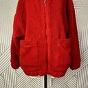 I am gia I.AM.GIA Pixie Teddy Coat Red Sherpa Fleece Photo 5