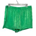 Abound  Shorts Women's L Green Elastic Waist High Rise Pull On Polyester New Photo 0