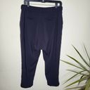 Equipment  Navy High Waisted Cropped Trouser Pants Size 6 Photo 2