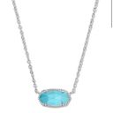 Kendra Scott  Elisa Turquoise Blue Magnesite
Pendant and Silver Necklace Photo 1