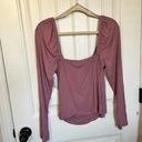 Abound  Womens Top Pink Long Sleeve‎ Faux Wrap size Large Photo 7