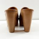 American Eagle  Slip On Faux Leather Mule Platform Heel Clogs Brown 7 Photo 1