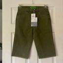 Bermuda Sandrine rose army green,  denim, jean shorts, size 24 NWT Photo 0