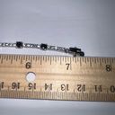 Onyx Diamond and  Sterling Silver Tennis Bracelet with Double Lock Clasp Photo 4