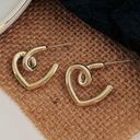 18K Gold Plated Love Heart Stud Earrings for Women Photo 1