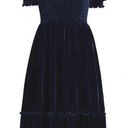 Hill House The Louisa Nap Dress in Navy Blue Velvet Size M NWT Photo 3