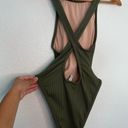 Madewell  Second Wave Ribbed Cutout-Back One-Piece Swimsuit green small Photo 5