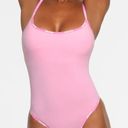 SKIMS NWT  Pink Cotton Logo Bodysuit-Bubble Gum Multi Size S Photo 1