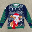 Holiday Time Cow Ugly Christmas Holiday Sweater 3D scarf and snowball Photo 0