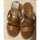 Italian Shoemakers Contesa Women's Shoe Size 9M NWT Brown Wedge Heels Sandals Slides Made In Italy Photo 1