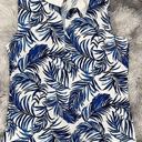 Tommy Bahama  Womens Sleeveless Floral Golf Polo Shirt UPF Shirt White Blue Med Photo 0