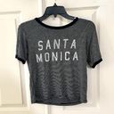 Brandy Melville John Galt black and white striped short sleeve Santa Monica shirt Photo 7