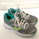 Saucony  Cohesion 10 Running Walking Sneakers Gray Teal Lime Size 7 Photo 1