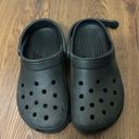 Crocs FLAWED  Black Classic Rubber Slip On Clogs Size 8 Women’s 6 Men’s $50 Photo 2