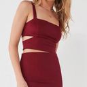 Urban Outfitters UO Cut-Out Cropped Two-Piece Set Maroon  Photo 0