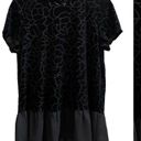 Adrianna Papell NWT  Black Velvet Peplum Top Size Large Photo 8