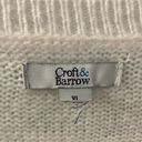 Croft & Barrow Womens  Crew Neck Gray & White Sweater - Size XL Photo 2