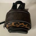 Coach NWOT.  Mini Court Backpack In Signature Canvas Leopard Backpack Photo 8