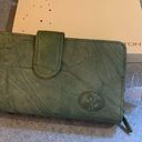 Burton New Vintage  Cowhide Leather Green leather wallet Photo 0