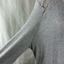 Como vintage Gray Long Sleeve Sweater Lace Up Back Women’s Plus Size 1X Photo 5