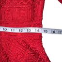 Moulinette Soeurs Anthropologie  Tamera Red Lace 3/4 Sleeve Peplum Top US 2 Photo 6