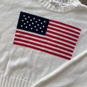 moon&madison American flag iconic crewneck pullover knit sweater small cream NEW NWT Photo 4