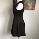 Sans Souci Sheer Top Black Pleated Fit & Flare Scuba mini Dress Photo 4