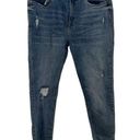 Kensie  Jeans The Effortless Skinny Crop 8/29 Womens Denim Distressed Frayed Hem Photo 0