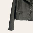 Banana Republic  Green Vegan Faux Suede Motorcycle Jacket Size XS Photo 4