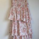 Altar'd State Pink Ruffle Maxi Dress Photo 0