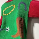 California Sweaters Knit Peru Novelty Horse Equestrian Cowboy Sweater Sz Medium Photo 8