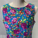 CDC Wear CDC Turquoise Floral Sheath Dress Size 12 Photo 1