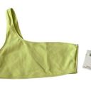 Good American  Scuba Hot Shoulder Bikini Top in Key lime001 size 2/Medium Photo 0