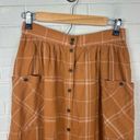 Patagonia  Lightweight A/C Long Button Front Checkered Hemp Cotton Casual Skirt Photo 2