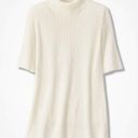 Coldwater Creek NWOT $60  Elbow-Sleeve Ribbed Turtleneck in Cream XL Photo 0