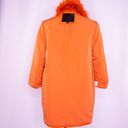Vintage leather coat with fur trim, color orange Size XS Photo 15