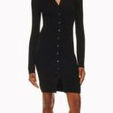 Wilfred Aritzia  Cove Dress Women's S Black Button Up Ribbed Sweater Viscose NEW Photo 1