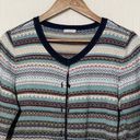 Talbots  Cardigan Button Up Long Sleeve Multiple Color Striped Sweater Medium Photo 1