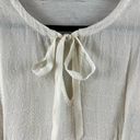 Hinge  White Embroidered Short Sleeve Blouse Size M Photo 5