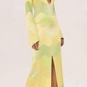 Alexis  Serena Dress in Lime Waves XSmall New Womens Long Maxi Gown Photo 8