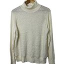 Juicy Couture  Ivory Textured Wool-Blend Turtleneck Sweater Women's XL New Photo 0