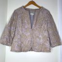 Coldwater Creek  linen blend paisley embroidered blazer jacket size 14 new! Photo 0